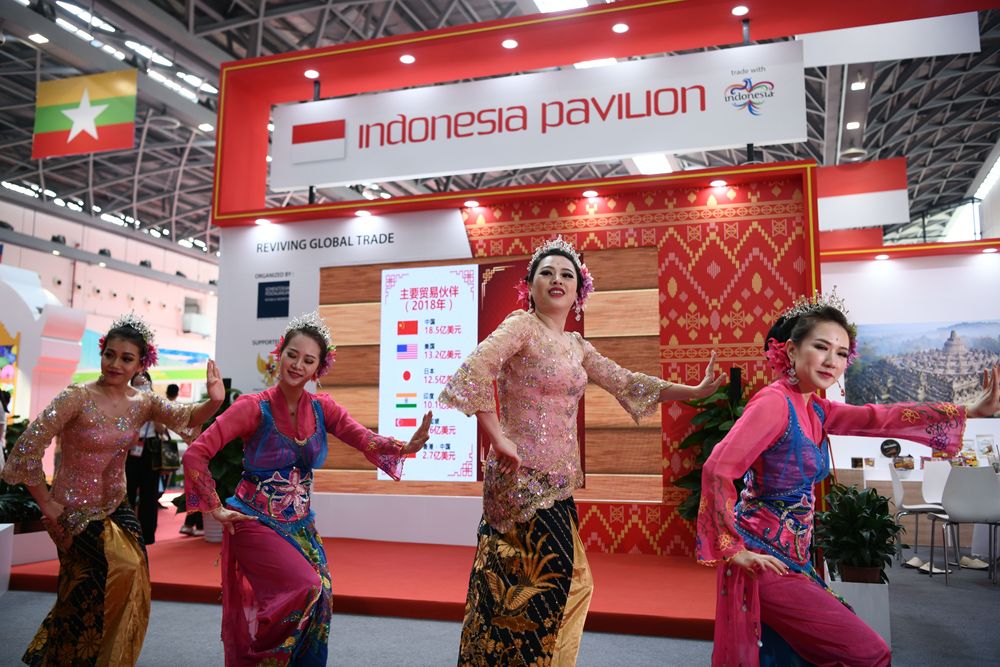 2021年9月11日，印度尼西亚演员在第十八届中国－东盟博览会印尼馆表演节目。